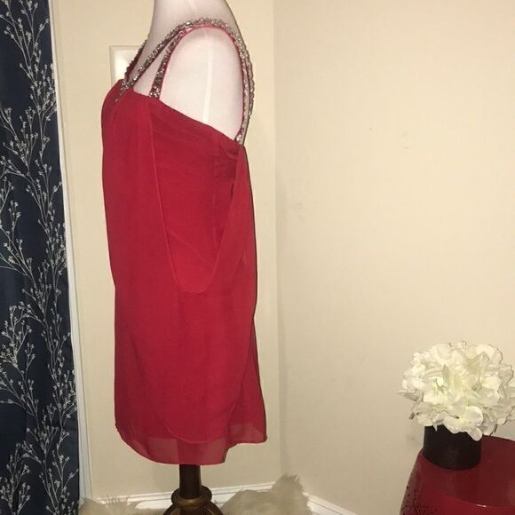 Adrianna Papell Flyaway Dress with Beaded Straps - Picture 2 of 8